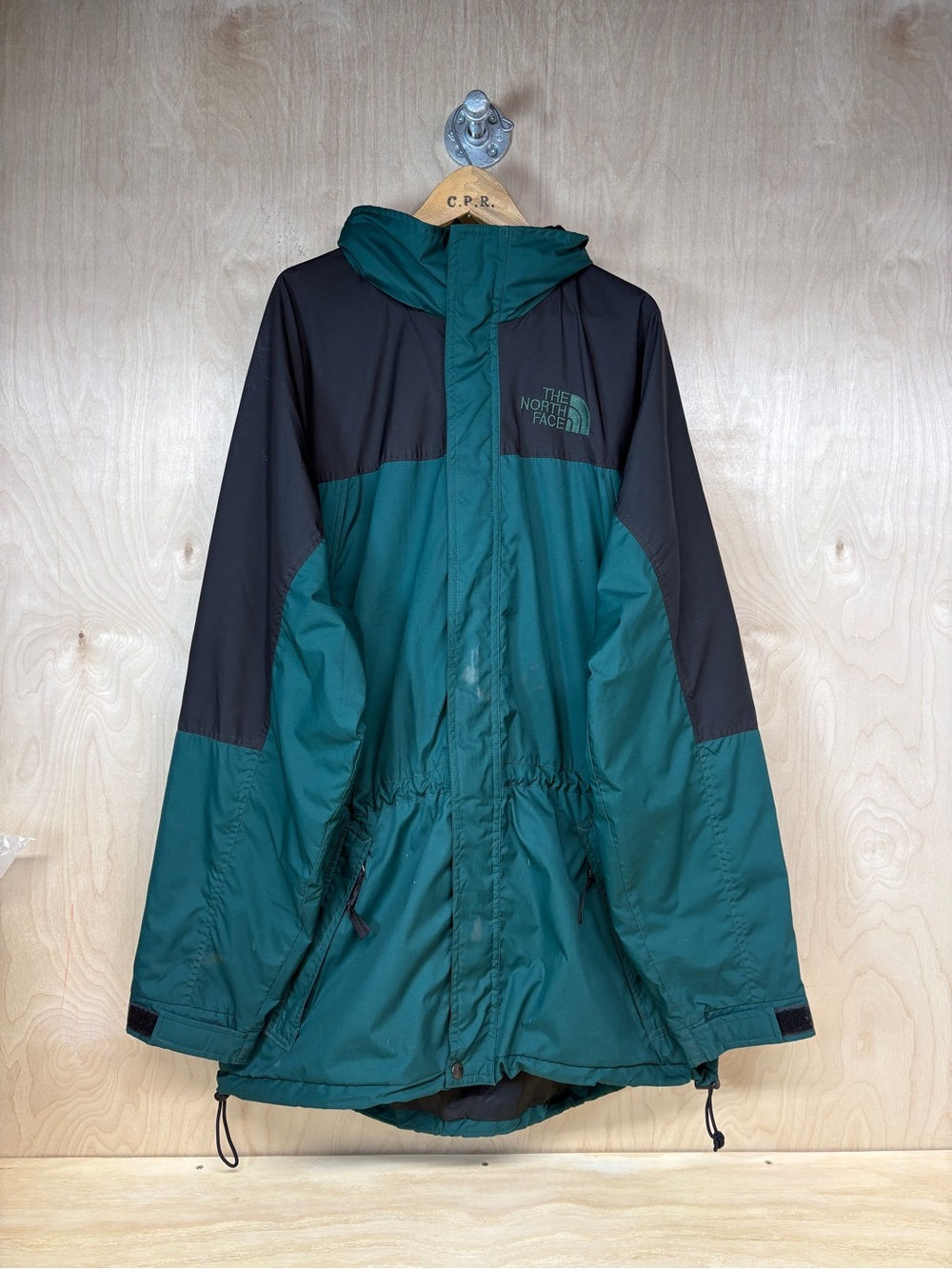 The North Face Men’s Green and Black Hooded Windbreaker